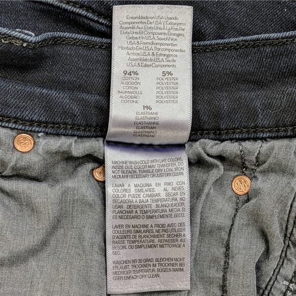 Mother Jeans Insider Crop Step Fray Women's 34 Black Night in Paris Wash Stretch - Picture 10 of 13